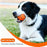2pcs Indestructible Dog Toy Ball, Durable Bite-Resistant Interactive Chew Toy for Aggressive Chewers, Training & Play Ball for Dogs (Yellow and Orange, 6.5cm)