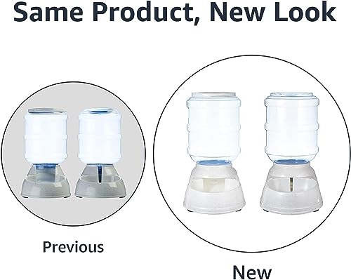 Pet Food Feeder and Water Dispenser Bundle, Small (1-Gallon Capacity)