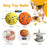 2pcs Indestructible Dog Toy Ball, Durable Bite-Resistant Interactive Chew Toy for Aggressive Chewers, Training & Play Ball for Dogs (Yellow and Orange, 6.5cm)