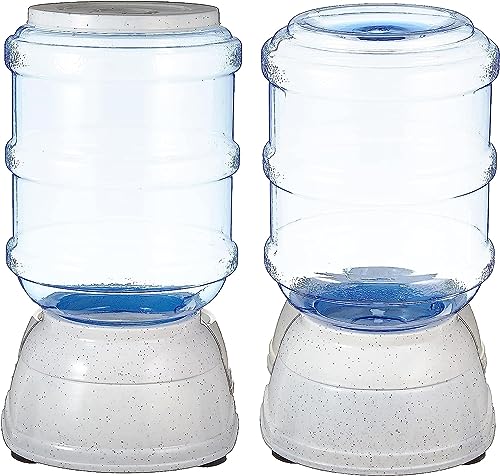 Pet Food Feeder and Water Dispenser Bundle, Small (1-Gallon Capacity)