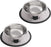 Stainless Steel Cat/Dog Bowls with Rubber Base Non-Slip Kitten/Rabbit/Puppy Dish,Pets Feeder Bowl and Water Bowl