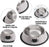 Stainless Steel Cat/Dog Bowls with Rubber Base Non-Slip Kitten/Rabbit/Puppy Dish,Pets Feeder Bowl and Water Bowl