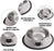 Stainless Steel Cat/Dog Bowls with Rubber Base Non-Slip Kitten/Rabbit/Puppy Dish,Pets Feeder Bowl and Water Bowl