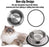 Stainless Steel Cat/Dog Bowls with Rubber Base Non-Slip Kitten/Rabbit/Puppy Dish,Pets Feeder Bowl and Water Bowl