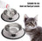 Stainless Steel Cat/Dog Bowls with Rubber Base Non-Slip Kitten/Rabbit/Puppy Dish,Pets Feeder Bowl and Water Bowl
