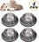 Stainless Steel Cat/Dog Bowls with Rubber Base Non-Slip Kitten/Rabbit/Puppy Dish,Pets Feeder Bowl and Water Bowl