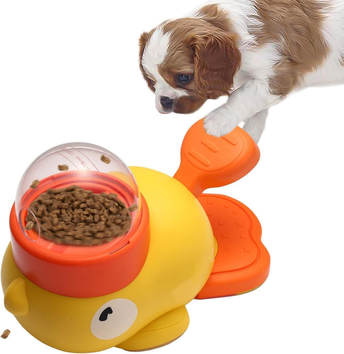 2-in-1 Interactive Dog Slow Feeder Puzzle Toy Durable Duck Shaped Design for Small Medium Dogs Promotes IQ Training Reduces Bloating Anti Gulping Fun Mealtime Feeding Solution