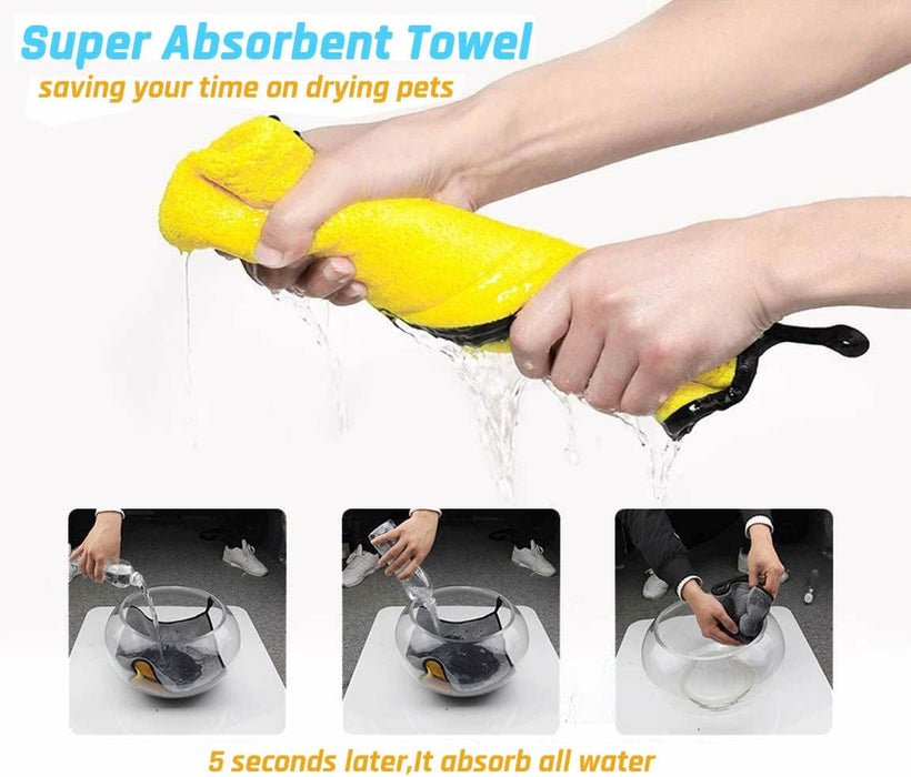 Dog Bath Brush Kit,Pets Bath Grooming Supplies,Super Absorbent Pet Dog and Cat Microfiber Drying Towel,Pet Bath Towel With Dog Lick Mat and Dog Shampoo Massage Dispenser Shower (3pcs)