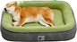 INFOSUN Dog Bed, Soft Pet Bed, Non Slip and Breathable Pet Nest, Washable Calming Pet Bed, Dog Sofa Bed for Small Medium Dogs Cats Pet(60 * 48cm, Green)