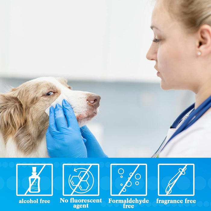 Bear 100Pcs/1Pack Dog Wipes Pet Wipes Cat Grooming Supplies for Paws, Butt, Ear, Skin, Eye, Body Cleaning Bath Stain Odor Remover, Home or Travel Use(Unscented)