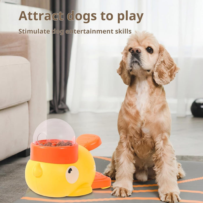 2-in-1 Interactive Dog Slow Feeder Puzzle Toy Durable Duck Shaped Design for Small Medium Dogs Promotes IQ Training Reduces Bloating Anti Gulping Fun Mealtime Feeding Solution