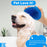 Dog Bath Brush and Shampoo Scrubber With Adjustable Ring Handle for Short & Long Hair (Blue)