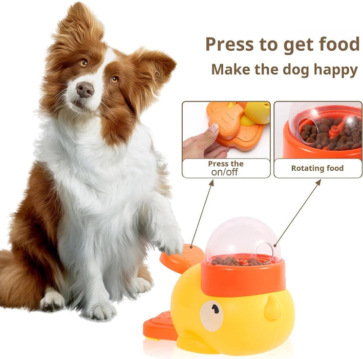 2-in-1 Interactive Dog Slow Feeder Puzzle Toy Durable Duck Shaped Design for Small Medium Dogs Promotes IQ Training Reduces Bloating Anti Gulping Fun Mealtime Feeding Solution