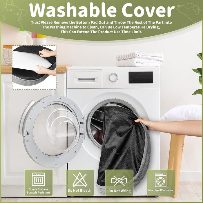 INFOSUN Dog Bed, Soft Pet Bed, Non Slip and Breathable Pet Nest, Washable Calming Pet Bed, Dog Sofa Bed for Small Medium Dogs Cats Pet(60 * 48cm, Green)