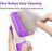 Cat Brush, Dog Brush, Self Cleaning Cat Dog Slicker Brush, Pet Grooming Comb Brush for Long and Short Haired Cats Dogs, Purple