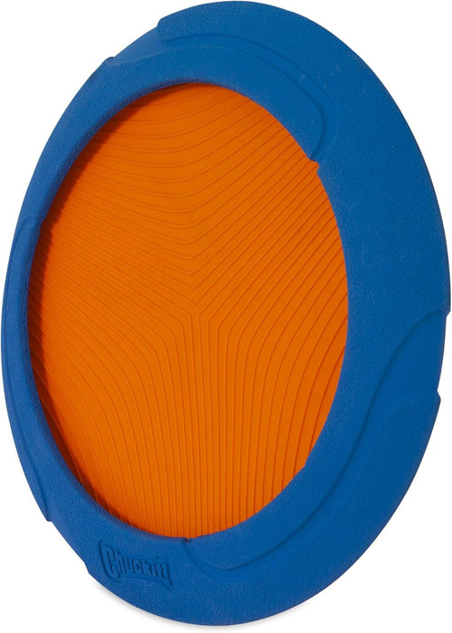 Chuckit! Ultra Flight Rubber Frisbee Dog Toy Extended Distance & Flight Time For Interactive Fetch Play
