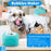 Dog Bath Brush and Shampoo Scrubber With Adjustable Ring Handle for Short & Long Hair (Blue)