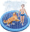 Dog Water Toys, Anti-Slip Splash Pad for Dogs Thickened Durable Upgrade Sprinkler Pad Pet Summer Outdoor Water Toys Backyard Fountain Play Toy, Blue