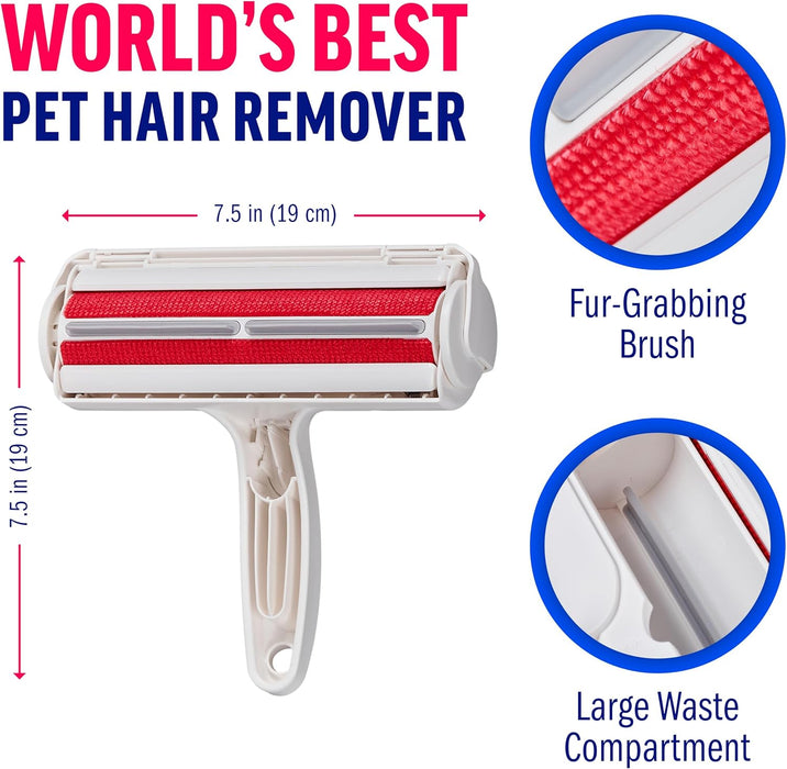 Pet Hair Remover - Reusable Cat and Dog Hair Remover for Furniture, Couch, Carpet, Car Seats or Bedding - Portable, Multi-Surface Lint Roller and Fur Removal Tool