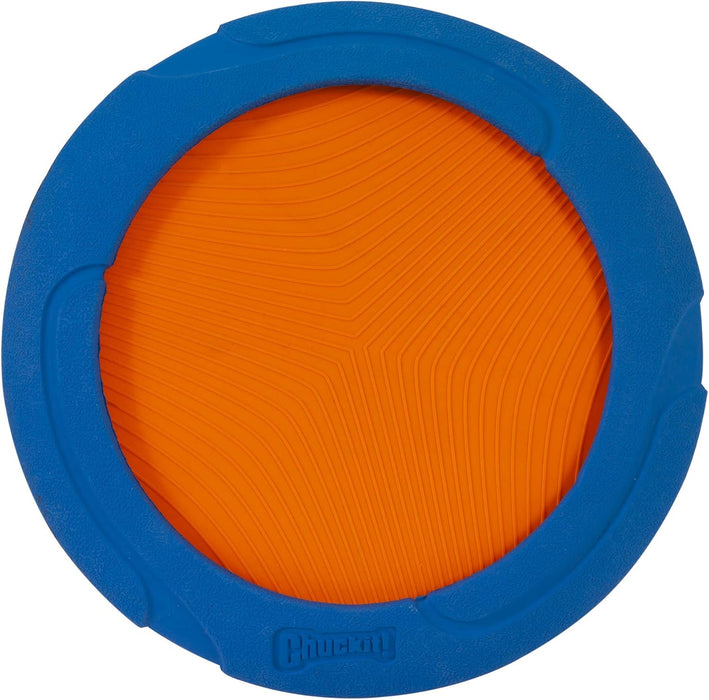 Chuckit! Ultra Flight Rubber Frisbee Dog Toy Extended Distance & Flight Time For Interactive Fetch Play