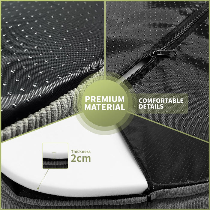 INFOSUN Dog Bed, Soft Pet Bed, Non Slip and Breathable Pet Nest, Washable Calming Pet Bed, Dog Sofa Bed for Small Medium Dogs Cats Pet(60 * 48cm, Green)