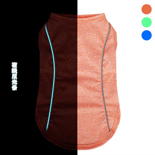 Dog Clothes Summer New Luminous Clothing Teddy Bomei Bago Small Dog Night Reflective Strip Clothing